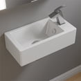 thumbnail image 1 of Pemberly Row 20" Small Rectangular Wall Mounted Ceramic Sink with Faucet Hole, 1 of 5