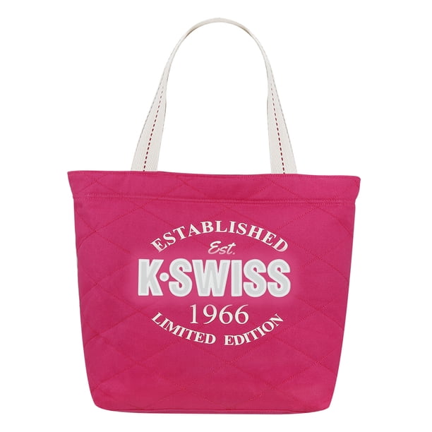 BOLSA DE CANVAS K-SWISSBORDADO 3D AL FRENTE Y CIERRE ROSA K-Swiss PARADFDG