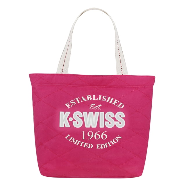 BOLSA DE CANVAS K-SWISSBORDADO 3D AL FRENTE Y CIERRE ROSA K-Swiss PARADFDG