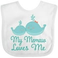thumbnail image 3 of Inktastic Memaw Loves Me Grandchild Whale Boys or Girls Baby Bib, 3 of 4