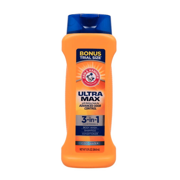Arm & Hammer Ultra Max 3in1 Shampoo Conditioner Body Wash,Cool Water