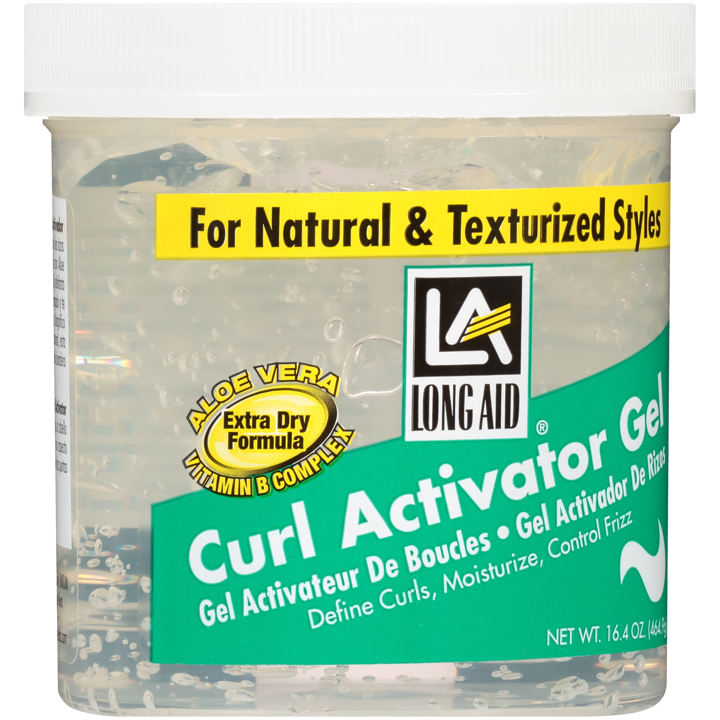 Long Aid Extra Dry Formula Curl Activator Gel 16 4 Oz Jar