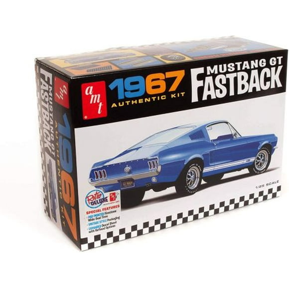 AMT AMT1241 Fastback Skill 2 Model Kit 1 by 25 Scale Model for 1967 Ford Mustang GT