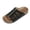 Black, variant on Bkhluea Women Suede Cutout Cork Footbed Slide Sandals Comfortable Footwear For Beach Travel Casual Outdoor Daily Activities