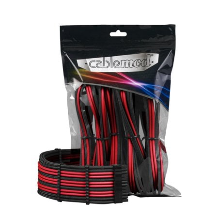 Cablemod Pro Modmesh Sleeved Cable Extension Kit (Black + Red)