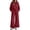 Red, variant on Wide Leg Sweatpants Sets for Women 2 Piece Outfit,Long sleeves Hoodie,High Waist Pants with Pockets,Solid Color Casual Sets,Fall Tracksuit,Spring Casual Outfits