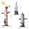 thumbnail image 4 of HUIQIBAO Mini Fusée d'Aviation Pilotée Modèle Blocs de Construction Station Spatiale Aérospatiale Briques Ville Jouets de Construction pour Enfants, NO.82 Sans Boîte, 4 of 9