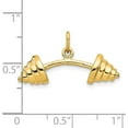 thumbnail image 3 of Avariah 10k Yellow Gold Solid Barbell Charm - 15mm, 3 of 5