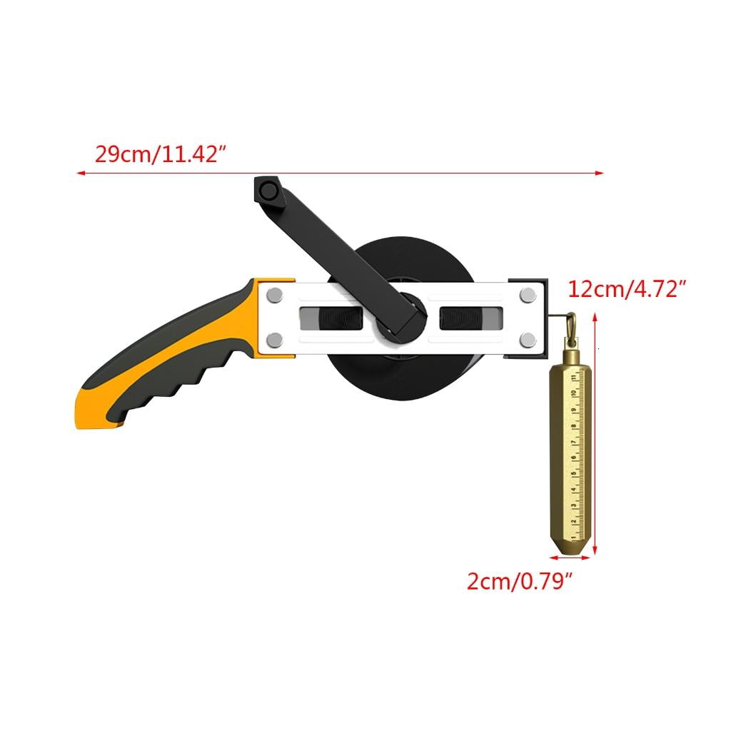 Measuring Ruler with Brass PlumbBob Tape Measure Rubber Handle High Accuracy