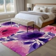 thumbnail image 4 of Watercolor Floral Area Rugs 8'x10', Washable Small Throw Rugs for Living Room Patio, Spring Flowers Botanical Retro Beige Indoor Outdoor Rug Non-Slip Low Pile Carpet Runner Reversible Floor Mats, 4 of 8