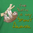 thumbnail image 3 of CafePress - The Sloth Is My Spirit Animal T Shirt - Women's V-Neck Dark T-Shirt, 3 of 4