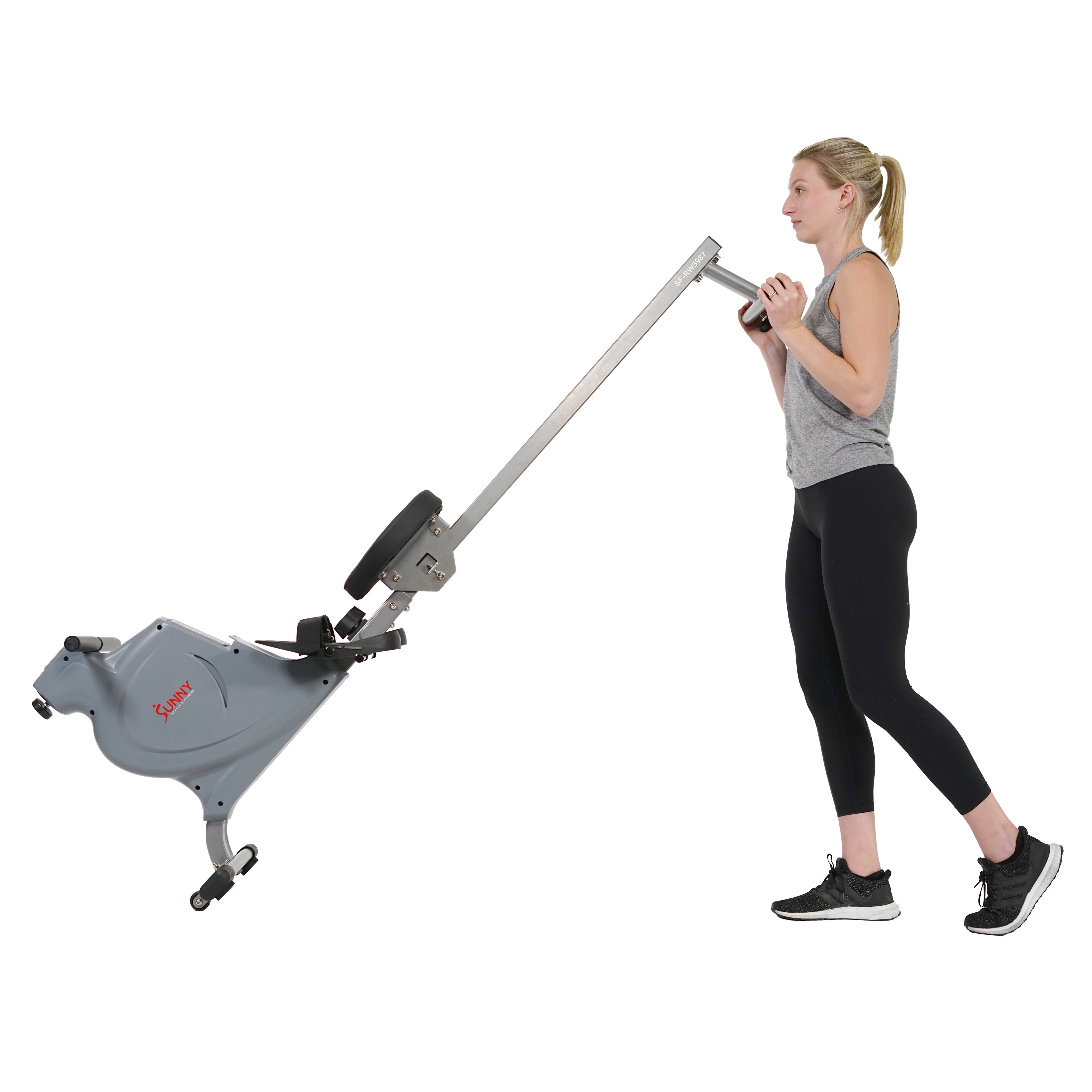 Sunny Health & Fitness Space Efficient Convenient Magnetic Rowing Machine – SF-RW5987