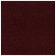 Ambiant Broadway Collection Solid Color Indoor Outdoor Area Rug Burgundy - 2' Square
