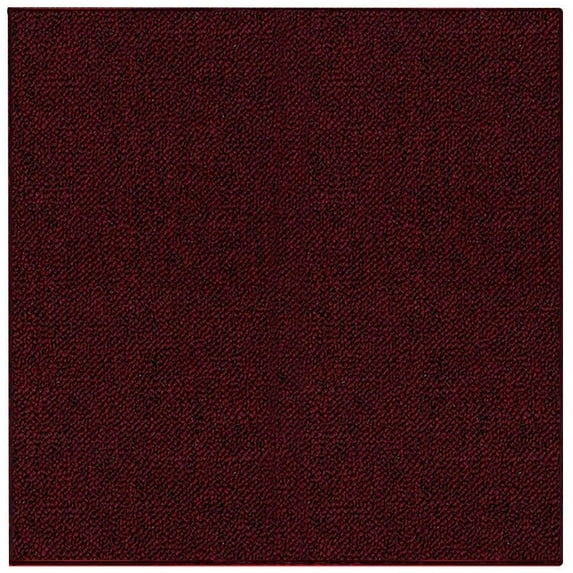 Broadway Collection Solid Color Indoor Outdoor Area Rug Burgundy - 4' Square