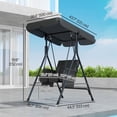 thumbnail image 3 of Outsunny Chaise Balançoire de Patio 1 Place avec Auvent Réglable et Coussins, 3 of 9