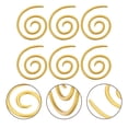 thumbnail image 2 of 6pcs Alloy Spiral Cable Knitting Needles Sweater Weaving Needles (Golden), 2 of 8