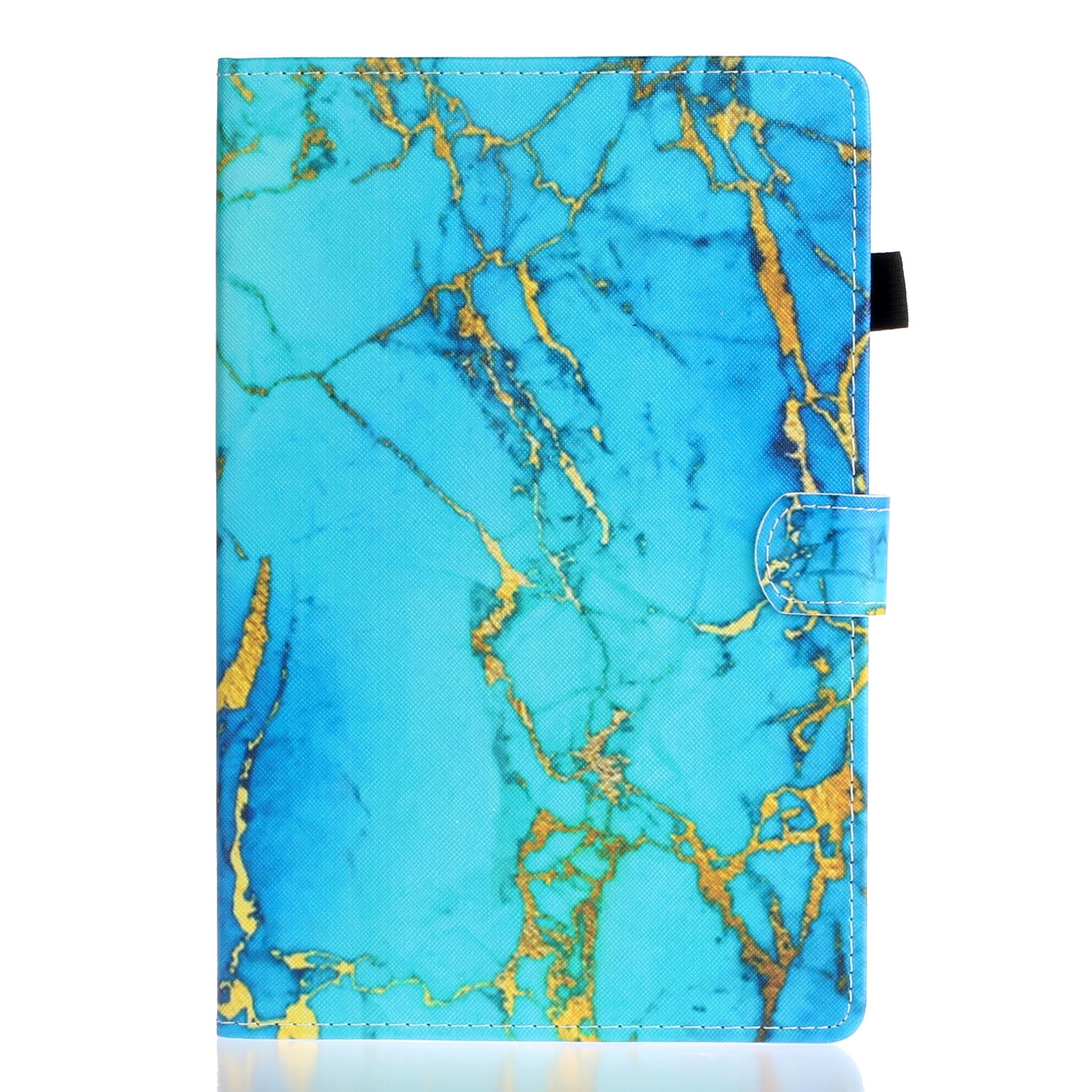 Allytechgroup Slim Fit Case for iPad Pro 11 M4 Case 2024 with Pencil Holder, PU Leather Shockproof Multi Angle Stand Pencil Holder Bumper Tablet Case for Apple iPad Pro 11 inch 2024, Blue Marble