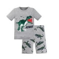 thumbnail image 2 of RTKFRFLM Toddler Boys Pajamas Sets 2 Piece Print Dinosaur Shorts Tops Pants Baby Kids Sleepwear Set Short Sleeve Clothing Sets Outfits,Size 6-7 Years, 2 of 3