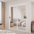 thumbnail image 2 of 60" x 80" Height Mirror Sliding Closet Doors Forested With Silent Sliding Rollers, Contemporary Design For Walk-In Closets And Nursery Rooms, 2 of 8