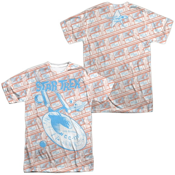 Star Trek Incoming Unisex Adult Sublimated Costume T Shirt (Front/Back), Large Multicolor