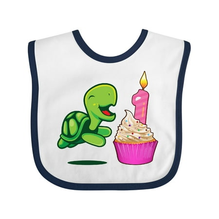 

Inktastic 1st Birthday Turtle Boys or Girls Baby Bib