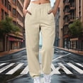thumbnail image 2 of Sweatpants Women Pants with Pockets Fleece Lined Joggers Loose Fit, Solid Color, Comfortable for Casual and Sports Wear,Gray,XL, 2 of 7