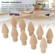 thumbnail image 4 of Adorno De Bombilla De Madera, Bombilla De Madera Resistente Y Pintable, Lindo Acabado En Liso, 10 Piezas Compacto Para Talleres, 4 of 7