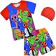 thumbnail image 1 of Swimwear Kids Boys Roblox Rainbow Friends Printed Tops Shorts With Swimming Cap 3pcs Swimsuit Summer Bathing Suit, 1 of 4