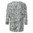 thumbnail image 4 of Utoimkio Tunic Tops for Women Plus Size 3/4 Sleeve Floral Print Shirts Crewneck Pullover Tee Blouses for Women, 4 of 5