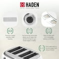 thumbnail image 5 of Haden Heritage 4 Slice Wide Slot Toaster & Coffee Maker, Ivory & Chrome, 5 of 9
