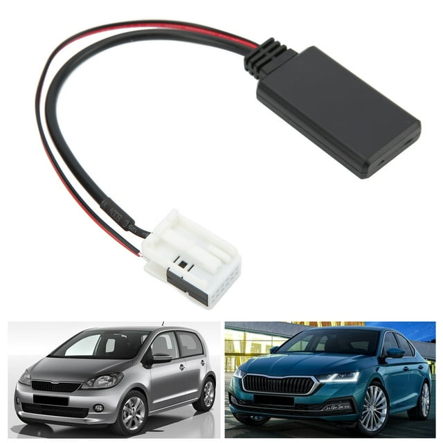 5.0 AUX Cable Car Stereo Adapter RCD310 RCD510 RNS510, ABS Material Black