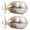 Brushed Nickel-2 Pack, variant on Passdoor Knobs Brushed Nickel 3 Pack, Flat Ball Interior Hall Closet Keyless Handles