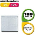 thumbnail image 3 of 100 Pack White Poly Bubble Mailers 7" x 11" Self-Sealing Cushion Padded Envelopes, 3 of 7