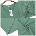 thumbnail image 7 of Women's Twist Knot T Shirt Dress Casual V Neck Cold Shoulder Knee Length Tunic Dresses, 7 of 7