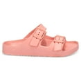 thumbnail image 2 of ANLUKE Kids Girls Comfort Slides Soft Sandals for Boys with Adjustable Two Buckle, Sizes 10-4, 2 of 7