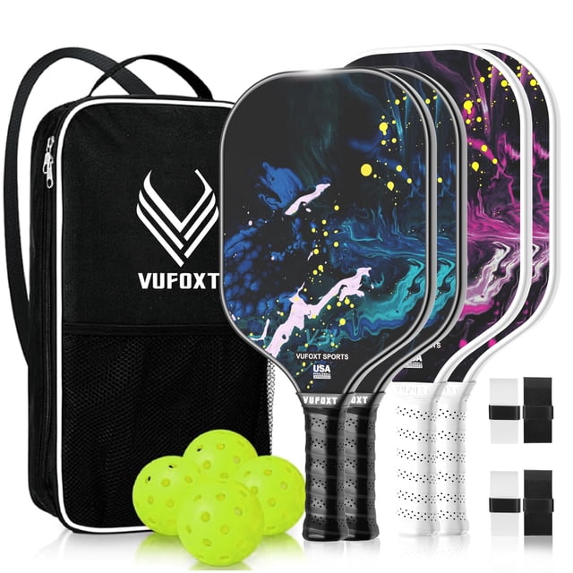 Set de palas de pickleball VUFOXT Carbon Fiber Surface PP Core