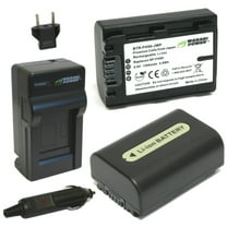 Wasabi Power Battery (2-Pack) and Charger for Sony NP-FH50