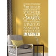 thumbnail image 6 of Remember You are Braver & Twice As Beautiful Vinyl Inspirational Décor Wall Stickers, 20x39-Inch, White, 6 of 6