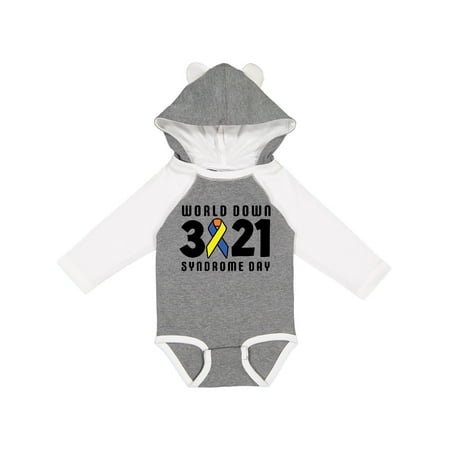 

Inktastic World Down Syndrome Day 231 with Yellow and Blue Ribbon Gift Baby Boy or Baby Girl Long Sleeve Bodysuit