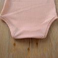 thumbnail image 6 of Gyratedream Baby Girls Puff Sleeve Rib Knit Romper Bodysuit Tops for Kids 0-18 Months, 6 of 8