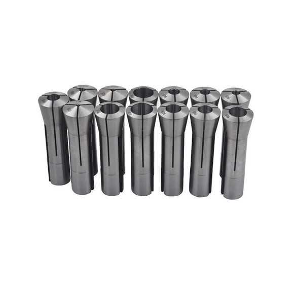 Precision R8 Collets Set 1/8-7/8" Mill Chuck Holder, 13 Pcs