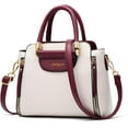 thumbnail image 1 of LHSHID Purses and Handbags for Women Ladies Leather Tote Shoulder Bags Satchel Top Handle Satchel Purse in Pretty Color Combination, 1 of 7