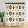 thumbnail image 5 of Southwestern Shower Curtain for Bathroom Decor, Southwest American Pattern Boho Fabric Shower Curtains Set, Western Aztec Geometric Shower Curtains with Hooks,Beige, 54X70in, 5 of 5