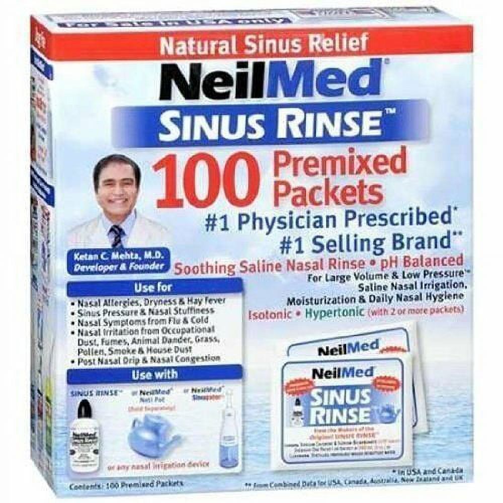 (3 pack) Neilmed Soothing Saline Nasal Sinus Rinse All Natural Relief ...