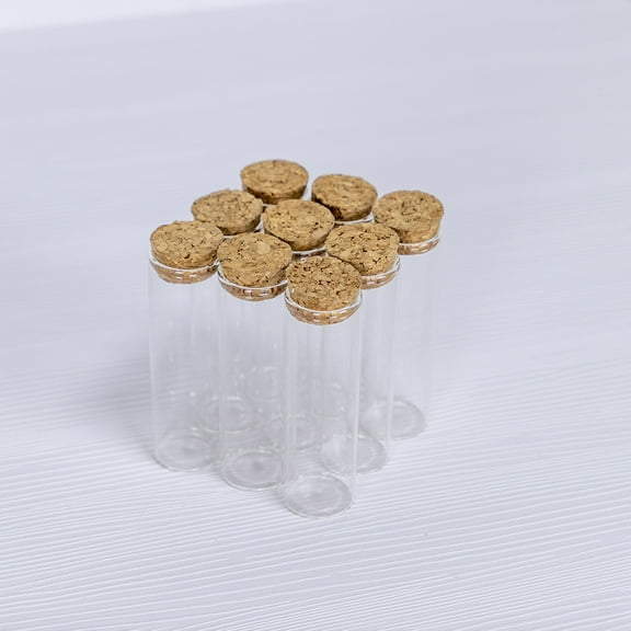 25x80x21mm 40ml Test Tube Glass Bottle Cute Clear Glass Bottle with Cork for Wedding Holiday Decoration Coffee Shop Decoration 6pcs