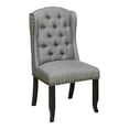 thumbnail image 3 of Tradi Fabric Tufted Wingback Side Chairs, Set of 2, Light Gray, 3 of 5