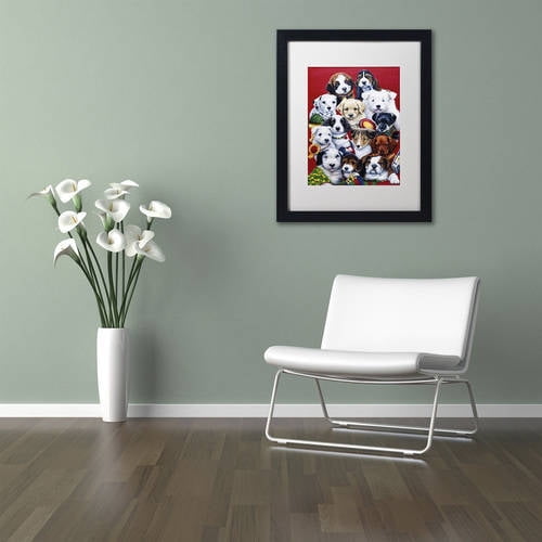 Trademark Fine Art 'Picture Day' Canvas Art by Jenny Newland, White Matte, Black Frame