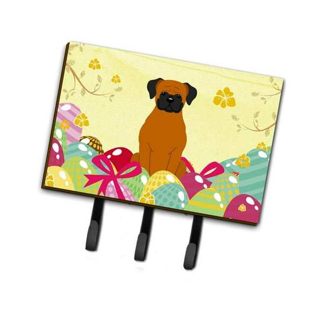 Carolines Treasures BB6115TH68 Easter Eggs Fawn Boxer Leash or Key Holder