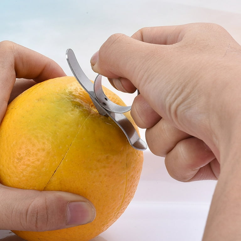 Orange Opener - Small Blade Design - Labor-Saving - Anti-Slip - Fruit  Peeling - Stainless Steel Ring - Pomegranate Citrus Pomelo Zester - Kitchen