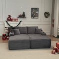 thumbnail image 3 of Leumius 69" Oversized Double Chaise Lounge Sofa Bed,L-Shape Chaise with R-Shape Chaise with Deep Seat for Living Room,No Assembly Required,Gray, 3 of 13